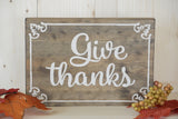 Give Thanks Standing Sign