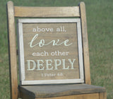 1 Peter 4:8 framed sign