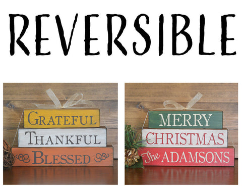 Reversible Fall/Christmas Stackers