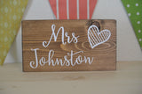 Personalized Teacher Mini Block