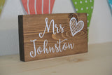 Personalized Teacher Mini Block